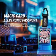 Monicard Magic Card NFC Bluetooth Smart Digital Badge Customizable GIF Screen Electronic Pass Badge 