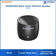 RIVERSONG Qube Twins Wireless Speaker SP16 | Super Deep Bass | Metal Cavity | Small and Portable | W