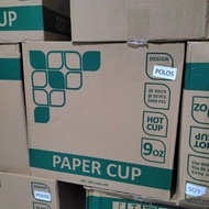 [ 1 CARTON ] HOT PAPER CUP 9 OZ PLAIN CONTENTS 1000 PCS 9OZ PAPER CUP CUPS