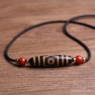 Taiwan Pendant Nine Eyes Two Eyes Old Mineral Necklace Tibetan Dzi Beads Men Women Pure Tibetan Natu