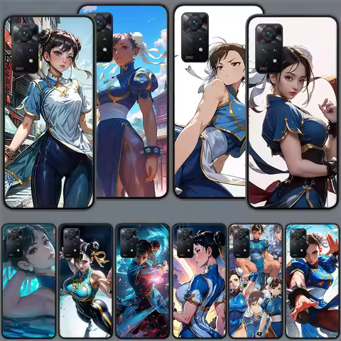 Game Anime Ch-Chun Li Phone Case For Redmi Note 13 14 15 Pro Plus 12 13C 12C 15C 9 10 10C 9T 9C 9A T