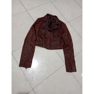 Ramones bikers Y2K grape emo vikey crop jacket