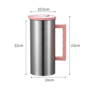L67 Large Capacity Stainless Steel Water Pitcher Tea Juice Milk Cold Water Pitcher Jug with Handle L