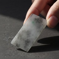 【願‧平安】冰種烏雞翡翠平安無事牌 | 天然緬甸翡翠A貨 | 送禮