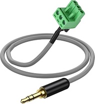 XMSJSIY 3.5mm to Phoenix Terminal Connector Audio Cable 1/8" TRS Male to 3-pin 5.08mm/0.2inch Pitch 