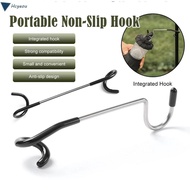 HCYEOU Light Pole Hook, 2-way Anti Slip Lantern Light Holder, Portable Stainless Steel Multipurpose 