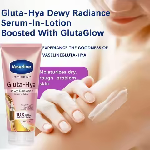 300ml Vaseline Daily Gluta-Hya Dewy Radiance Brightening Body Lotion Moisturizing 48H Hydration Crea