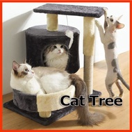 Cat Tree Wood Climbing Scratcher Pet House Playground Tower Rumah Cakar kucing