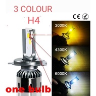 H4 3 COLOUR HEADLAMP LED