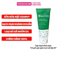 Sữa rửa mặt sạch mụn - Esunvy 50g từ thảo dược ngăn ngừa mụn đầu đen mụn ẩn mụn bọc mụn cám da dầu