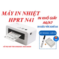 A6 HPRT N41 thermal printer prints A6 size 100x150 A7 76x130, prints orders on e-commerce platforms 