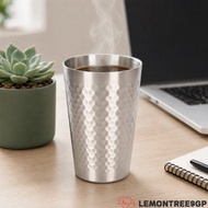 LEMONTREE9GP 2pcs Metal Drinking Tumbler, Silver Hammer Stainless Steel Cup, Tumblers & Water Glasse