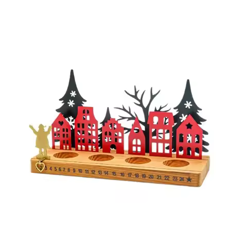 Christmas Advent Calendar With Tealight Holder Handmade Advent Calendar J0MC