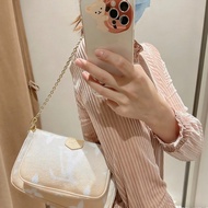 Lv五合一 春夏限定款粉色漸變金扣 芯片款24*14*4 99新配件塵袋鏈條零錢包