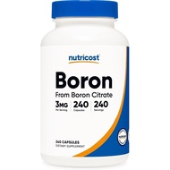 Nutricost Boron 3mg Supplement, 240 Vegetarian Capsules - Gluten Free and