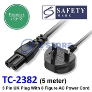 Panamax 5 Meter Electrical Wire British Standard BS-1363-1 IEC-60320-C7 - TC-2382/5M