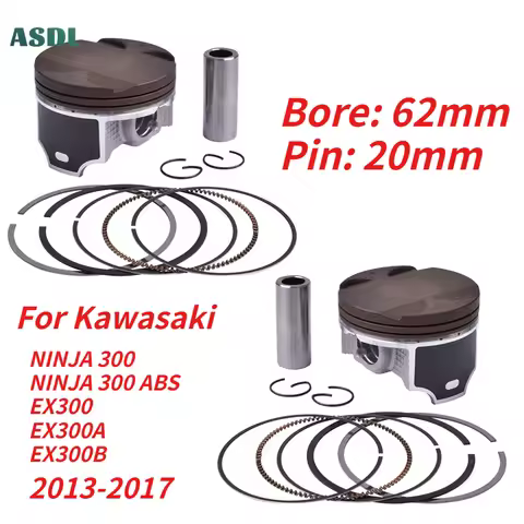 STD Bore 62mm For Kawasaki NINJA300 NINJA 300 ABS EX300 Motorcycle Piston Rings EX300A EX300B Ninja 