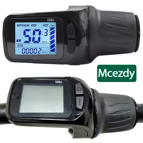 UART2 E-bike LCD S886 Electric Bicycle Cycle Wired Speedometer Bicycle Digital Stopwatch Ebike Cycli