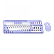 FANTECH GO MOCHI101 คีย์บอร์ด + เมาส์ไร้สาย (สีม่วง) รุ่น WK899 PP