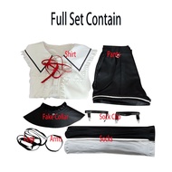 New Anime Rin Len Cosplay Costume Halloween Uniform Kagamine Len + Rin Cosplay Complete Costumes Set