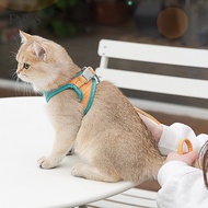 [Ready stock]  Y-shaped Cat Harness Adjustable Cat Harness Soft Breathable Cat Harness Vest with Lea