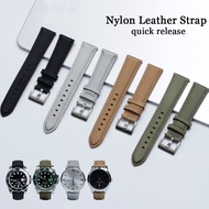 Nylon Leather Watch Strap 22mm 20mm for Huawei Watch GT2 Belt Quick Release Watchband for Samsung Galaxy Watch 42/46mm for Seiko