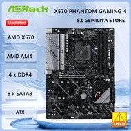 X570 Motherboard ASROCK X570 PHANTOM GAMING 4 AM4 4×DDR4 128GB PCI-E 4.0 ATX For Ryzen 5600 4600G 57