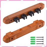 [ChiwanjicdMY] Billiard Cue Storage Rack Wall Mount Organizer 4 Holes Bamboo Pool Stick Holder Suppl
