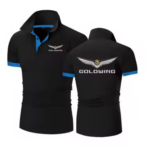Goldwing Gl1500 GL1800 Japanese Motorcycle Polo Shirt Men Casual Solid Color Summer Fashion Brand Po