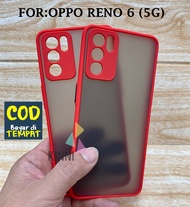 Casing Untuk OPPO RENO 6 (5G) Camera Protect New Case Aero Original Hard Soft Armor Matte Back Cover Casing Frame Transparent