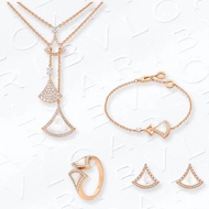 [TYshop]BV Luxury Gold Ring Earrings Bracelet Necklace Set For Women Jewelry Hypoallergenic Non Tarn