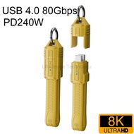 LIKAIYUE 13.5CM Keychain USB4 4.0 Gen4 80Gbps FPC Data Cable 240W USB C to Type C Cable For Honor 60