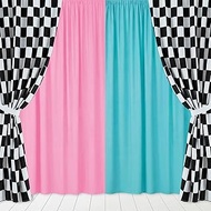 4 Pcs 50s Party Decorations Backdrops Curtains 29 x 79 Inch Sock Hop Party Backdrop Curtains for 195