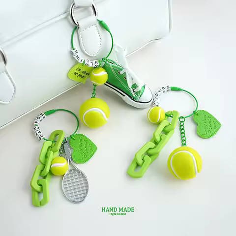 INS Style Tennis Keychain Sports Boots Bag Hanging Piece New Chic Car Key Chain Pendant Accessories 