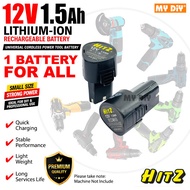 HITZ 12V 1.5Ah Li-ion Rechargeable Battery Universal Replacement Battery for Cordless Drill Electric