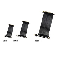 PCIe 5.0 X16 Riser Cable for H1 270° Reverse Right Angle Silver Plated Cable GEN 5/4 64GB/S GPU Exte
