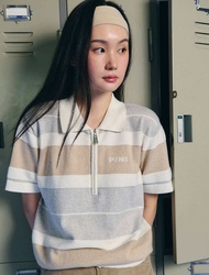 PERTH KNIT SWEATER(Grey-white/Brown-beige/Navy-brown/Blue-green)สเวตเตอร์