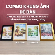 Desktop Photo Frame Combo for Weddings, Birthdays, Baby Showers - 15 FRAME Including 9 FRAME - Size 