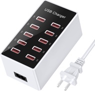 10 Ports Wall Charger Cell Phone USB Charging Station Power Strip Charging Hub
