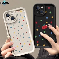 Creative Simple Retro Color Polka Dot Compatible for Samsung S25 Plus S25 Ultra A35 A50 A50S A30S A5