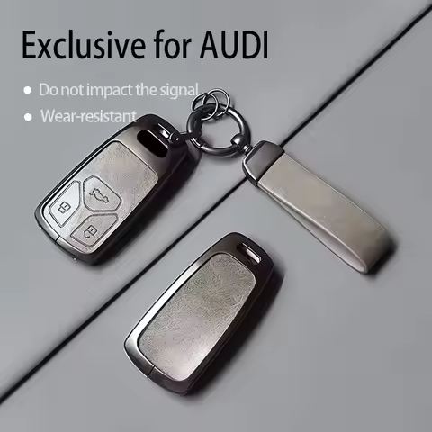 Zinc Alloy Car Remote Key Case Cover For Audi A4 B9 A5 A6L A6 S4 S5 TT TTS RS Coupe Q3 Q5 Q7 S6 B6 B