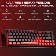 AULA WIN60 WIN68 HE Esports Magnetic Switch Keyboard Rapid Trigger 8K Return RGB Hotswap 60% 68% Cus