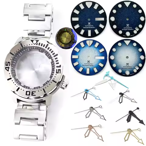 42mm NH35 Monster Penguin Texture Watch Case Lume Fit 28.5mm Dial For Seiko Seiko Prospex Save The O
