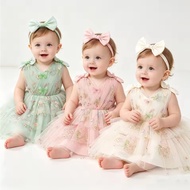 Girls Backless Embroidery Party Dress 1st Birthday Gift Children Summer Dress