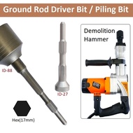 PilingBit27.5 Ground Rod Driver Earth Hammer Ground Rod Driver Bit Electri Pick Lightning Protection