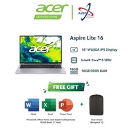 ACER ASPIRE LITE 16 AL16-54P-54PX LAPTOP ( CU5-120U / 16GD5 512SSD / 16" IPS WUXGA/W11H / OFFICE OPI