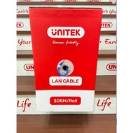 UTP network cable 100m cat5E 0.5CCA C18126ABL Unitek blue