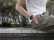 時字TOKIJI無邊框電子錶 - 銀框 / 黑色真皮錶帶