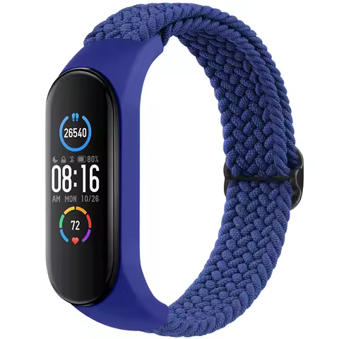 Braided Watchband For Xiaomi Mi Band 7 6 5 4 3 Strap Elastic Adjustable Wristband For Amazfit Band 5