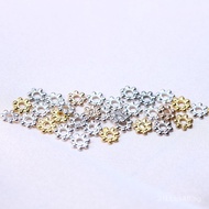 DIY Ornament Accessories4mm Snowflake Spacer Beads Bead Spacer Beading Materials Spacer1W个/Trendy Pe
